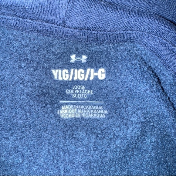 Under Armour Youth Freedom Hoodie Blue YLG Loose Fit American Flag Logo - Picture 4 of 7